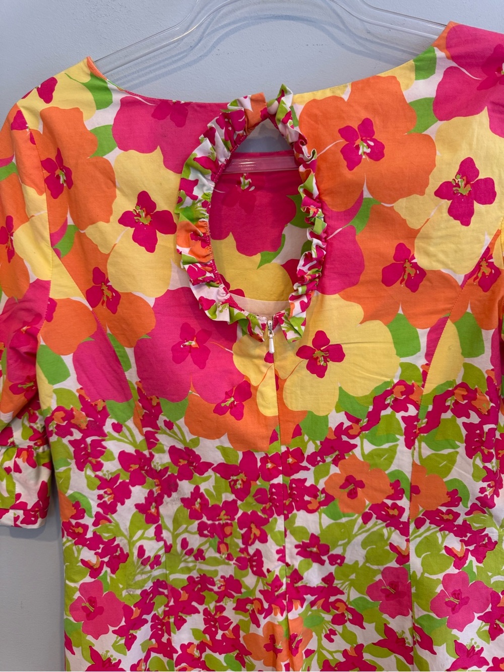 Lilly Pulitzer Vibrant Floral Shift Dress Size 4 - Picture 6 of 8